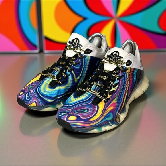 Reebok Other - RARE Reebok Classic Zig Kinetica Peace Train Tie Dye Running Shoes Men's 9.5